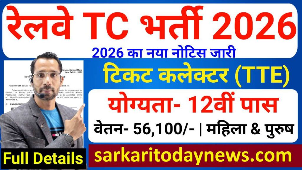 Railway Ticket Collector TTE Recruitment 2026